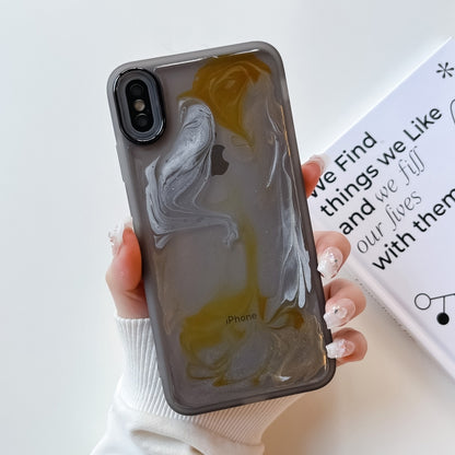 For iPhone XS Max Oil Painting Electroplating TPU Phone Case(Grey) - More iPhone Cases by buy2fix | Online Shopping UK | buy2fix