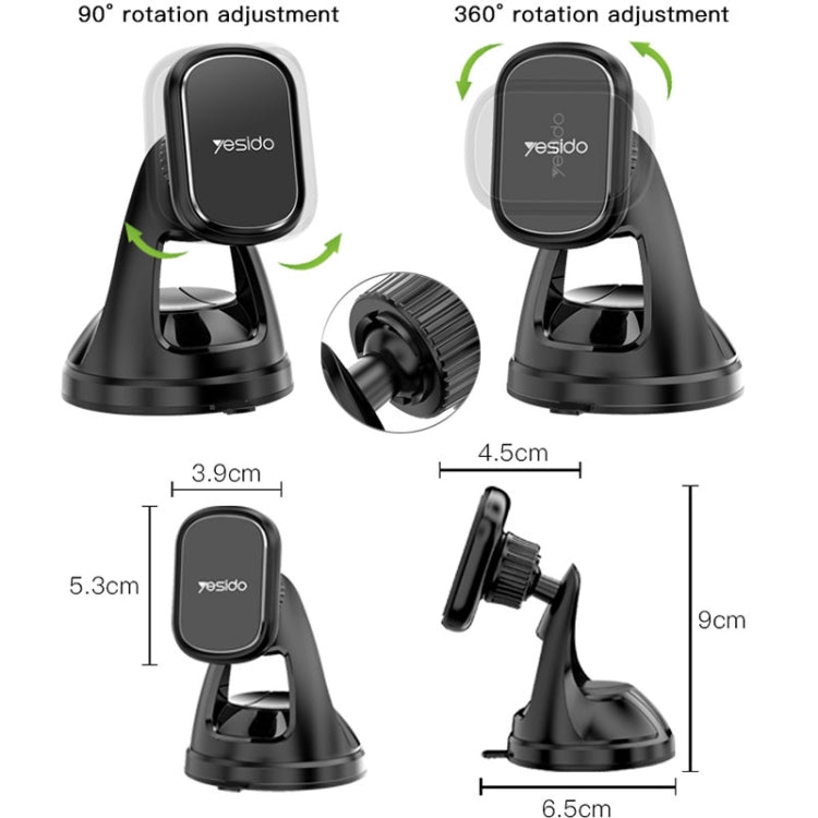 Yesido C72 Car Strong Magnetic Phone Holder(Black) -  by Yesido | Online Shopping UK | buy2fix