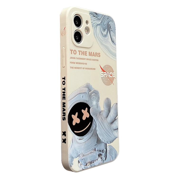 For iPhone 11 Pro Max Martian Astronaut Pattern Shockproof Phone Case(White) - iPhone 11 Pro Max Cases by buy2fix | Online Shopping UK | buy2fix