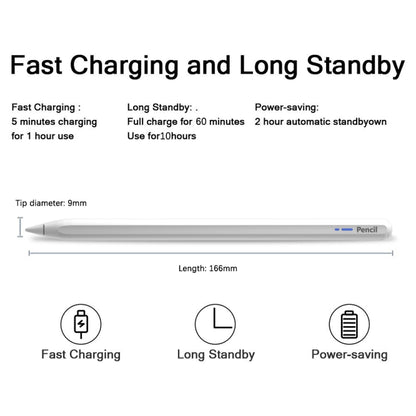 BP20Pro Magnetic Wireless Charging Active Bluetooth Stylus Pen(White) - Stylus Pen by buy2fix | Online Shopping UK | buy2fix