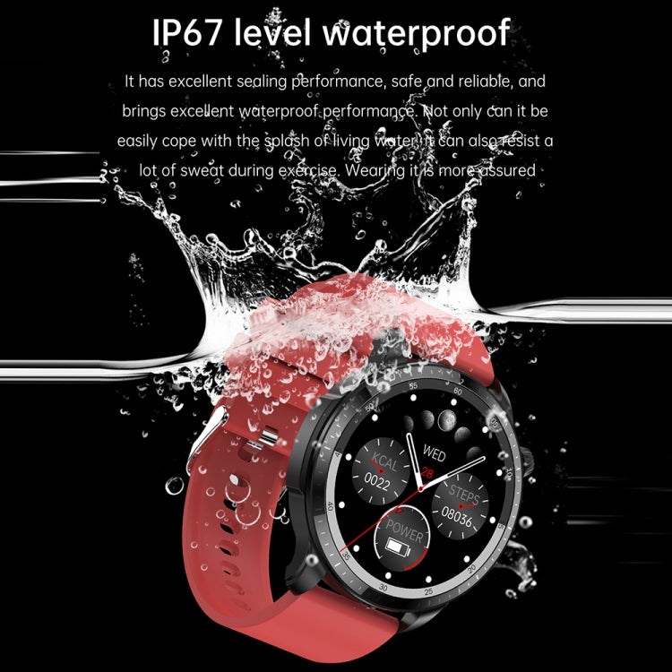 T52 1.39 inch IP67 Waterproof Silicone Band Smart Watch Supports Bluetooth Call / Blood Oxygen / Body Temperature Monitoring(Blue) - Smart Watches by buy2fix | Online Shopping UK | buy2fix