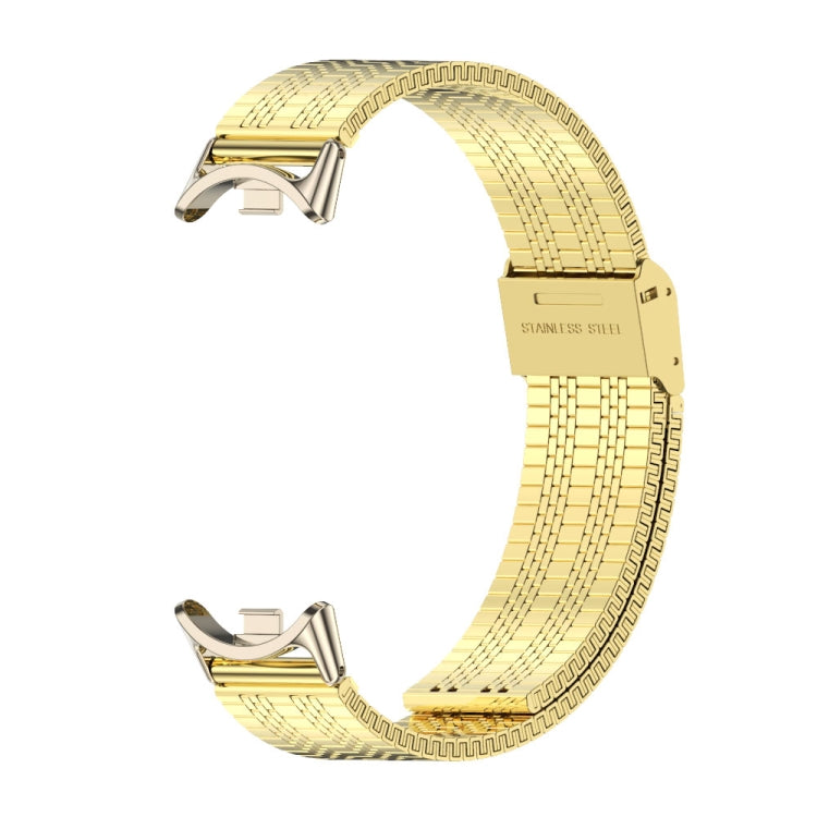 For Xiaomi Mi Band 8 / 9 / 9 NFC Mijobs Stainless Steel Metal Watch Band(Gold+Light Gold) - Watch Bands by MIJOBS | Online Shopping UK | buy2fix