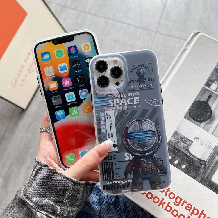 For iPhone 13 Pro Max Dual-side IMD Astronaut Frosted Phone Case(Black Gold) - iPhone 13 Pro Max Cases by buy2fix | Online Shopping UK | buy2fix