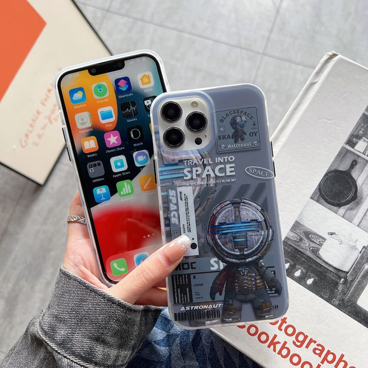 For iPhone 12 Pro Max Dual-side IMD Astronaut Frosted Phone Case(Black Gold) - iPhone 12 Pro Max Cases by buy2fix | Online Shopping UK | buy2fix