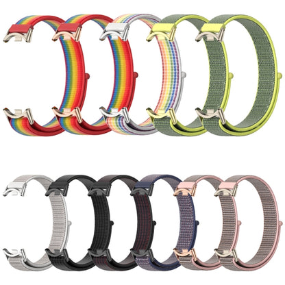 For Xiaomi Mi Band 8 / 9 / 9 NFC Mijobs Breathable Nylon Loop Watch Band(Rainbow Light Gold) - Watch Bands by MIJOBS | Online Shopping UK | buy2fix