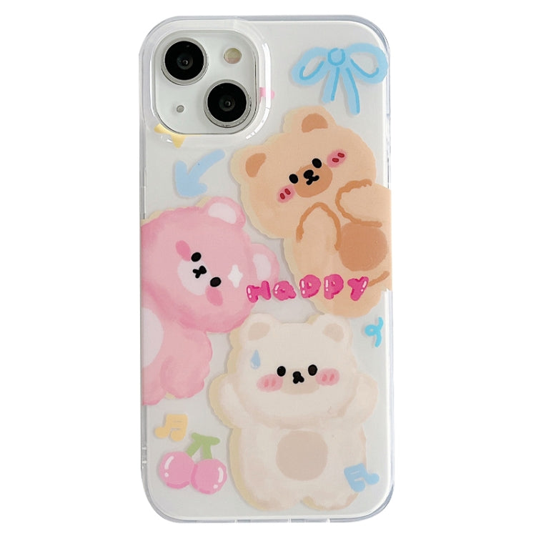 For iPhone 14 Pro Max IMD Cute Animal Pattern Phone Case(Bear) - iPhone 14 Pro Max Cases by buy2fix | Online Shopping UK | buy2fix