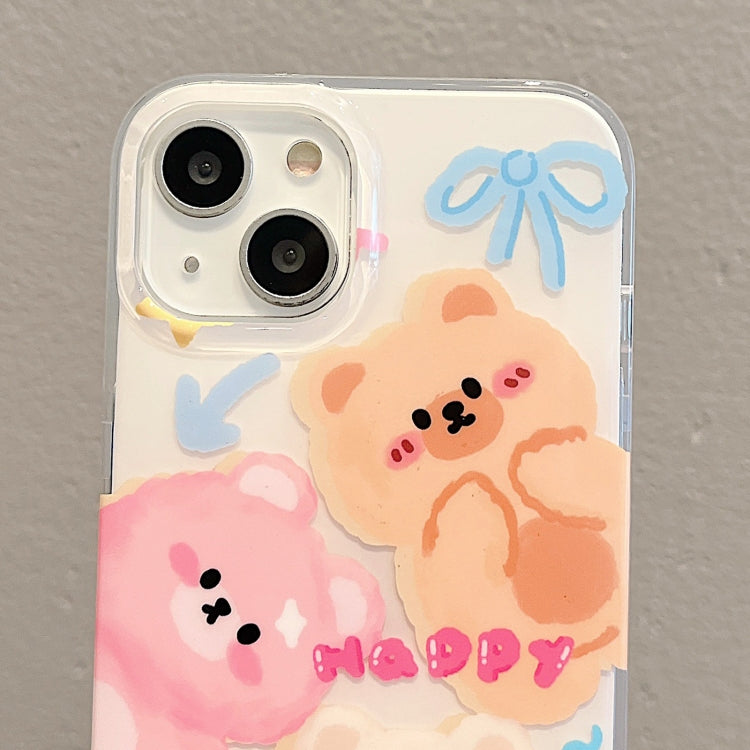 For iPhone 13 IMD Cute Animal Pattern Phone Case(Bear) - iPhone 13 Cases by buy2fix | Online Shopping UK | buy2fix