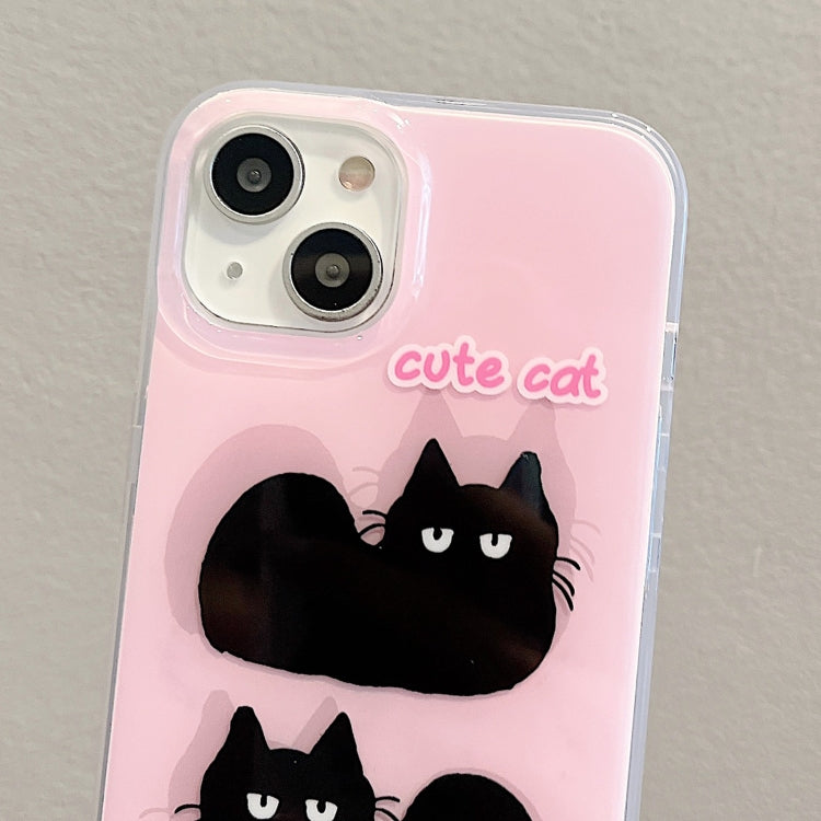 For iPhone 12 Pro Max IMD Cute Animal Pattern Phone Case(Cat) - iPhone 12 Pro Max Cases by buy2fix | Online Shopping UK | buy2fix