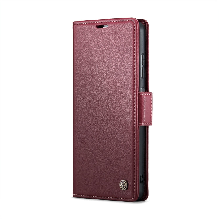 For Samsung Galaxy A52/A52s 5G CaseMe 023 Butterfly Buckle Litchi Texture RFID Anti-theft Leather Phone Case(Wine Red) - Galaxy Phone Cases by CaseMe | Online Shopping UK | buy2fix