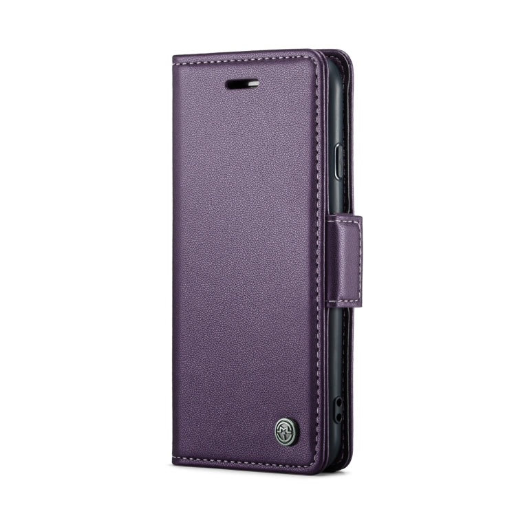 For iPhone SE 2022/SE 2020/6/7/8 CaseMe 023 Butterfly Buckle Litchi Texture RFID Anti-theft Leather Phone Case(Pearly Purple) - More iPhone Cases by CaseMe | Online Shopping UK | buy2fix