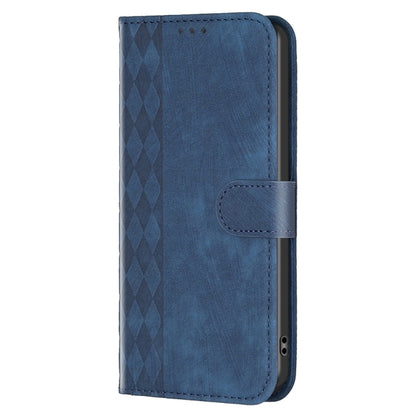 For Xiaomi 13 Lite 5G / Civi 2 Plaid Embossed Leather Phone Case(Blue) - 13 Lite Cases by buy2fix | Online Shopping UK | buy2fix