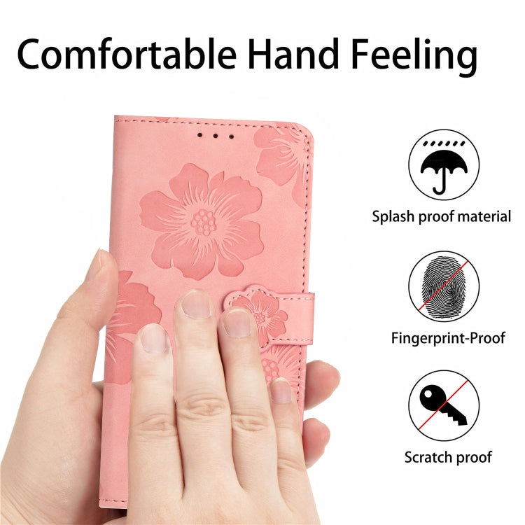 For Xiaomi 12 Lite Flower Embossing Pattern Leather Phone Case(Pink) - Xiaomi Cases by buy2fix | Online Shopping UK | buy2fix