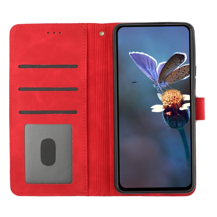 For Xiaomi 13 Flower Embossing Pattern Leather Phone Case(Red) - 13 Cases by buy2fix | Online Shopping UK | buy2fix