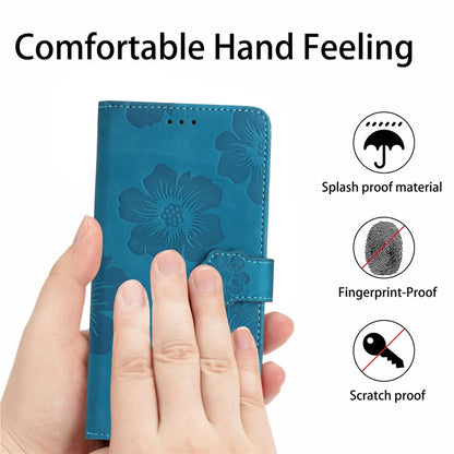 For Xiaomi Mi 11 Pro Flower Embossing Pattern Leather Phone Case(Blue) - Xiaomi Cases by buy2fix | Online Shopping UK | buy2fix