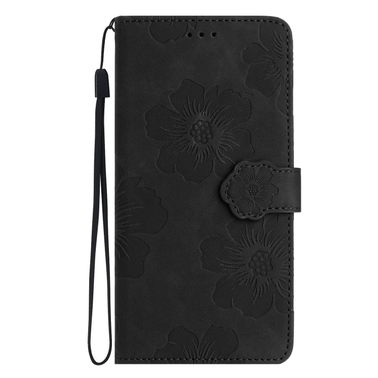 For Xiaomi Redmi 10 Flower Embossing Pattern Leather Phone Case(Black) - Xiaomi Cases by buy2fix | Online Shopping UK | buy2fix