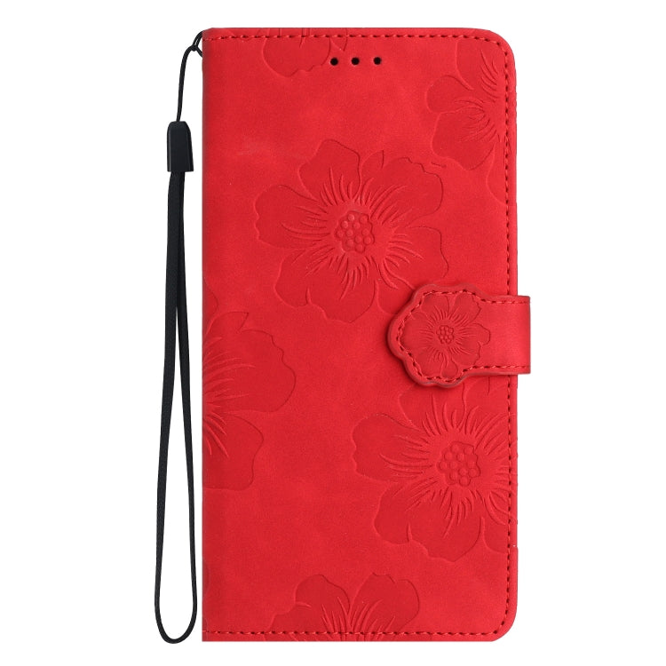 For Xiaomi Redmi A1 Flower Embossing Pattern Leather Phone Case(Red) - Xiaomi Cases by buy2fix | Online Shopping UK | buy2fix