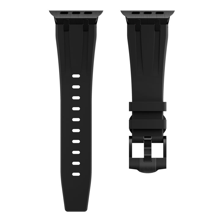 AP Silicone Watch Band For Apple Watch Ultra 49mm(Black Black) - Watch Bands by buy2fix | Online Shopping UK | buy2fix