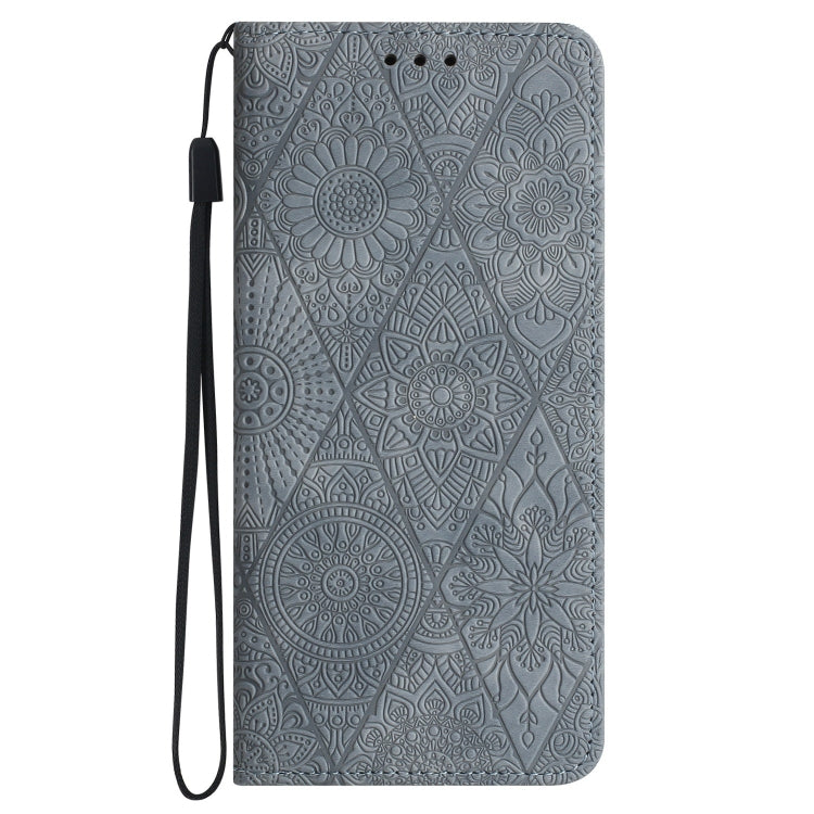 For Samsung Galaxy S23 Ultra 5G Ethnic Embossed Adsorption Leather Phone Case(Grey) - Galaxy S23 Ultra 5G Cases by buy2fix | Online Shopping UK | buy2fix