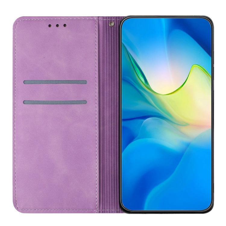 For Samsung Galaxy A32 5G Ethnic Embossed Adsorption Leather Phone Case(Purple) - Galaxy A32 5G Cases by buy2fix | Online Shopping UK | buy2fix