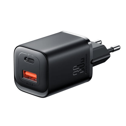 JOYROOM TCF08 30W USB+USB-C / Type-C Dual Port Charger, Plug:EU Plug(Black) - USB Charger by JOYROOM | Online Shopping UK | buy2fix