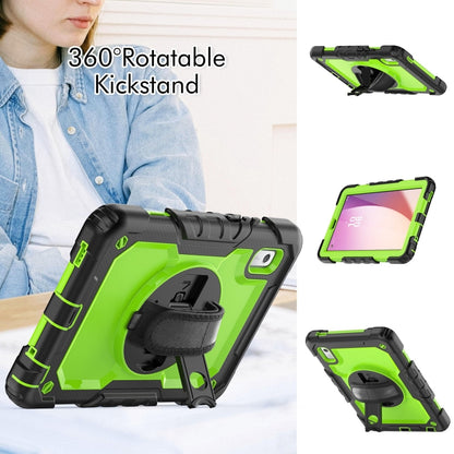For Lenovo Tab M9 Silicone Hybrid PC Tablet Case with Shoulder Strap(Yellow Green PC) - For Lenovo by buy2fix | Online Shopping UK | buy2fix
