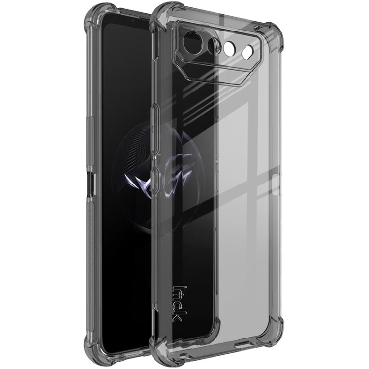 For Asus ROG Phone 7/ROG Phone 7 Pro imak Shockproof Airbag TPU Phone Case(Transparent Black) - ASUS Cases by imak | Online Shopping UK | buy2fix