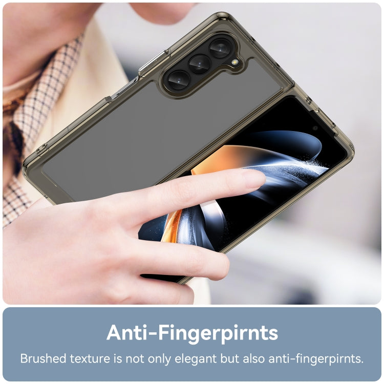 For Samsung Galaxy Z Fold5 Colorful Series Acrylic + TPU Phone Case(Transparent Grey) - Galaxy Z Fold5 Cases by buy2fix | Online Shopping UK | buy2fix