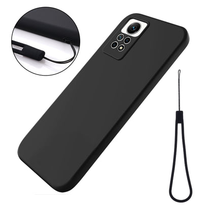 For Xiaomi Redmi Note 12 Pro 4G Pure Color Liquid Silicone Shockproof Phone Case(Black) - Xiaomi Cases by buy2fix | Online Shopping UK | buy2fix