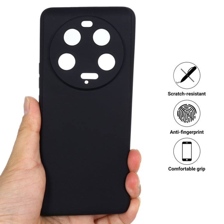 For Xiaomi 13 Ultra 5G Pure Color Liquid Silicone Shockproof Phone Case(Black) - 13 Ultra Cases by buy2fix | Online Shopping UK | buy2fix