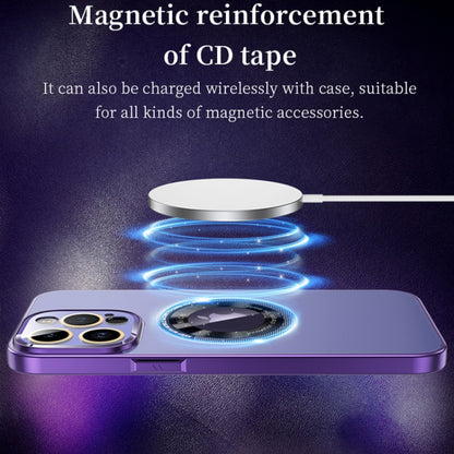 For iPhone 13 Pro CD Texture MagSafe Magnetic Phone Case(Dark Purple) - iPhone 13 Pro Cases by buy2fix | Online Shopping UK | buy2fix