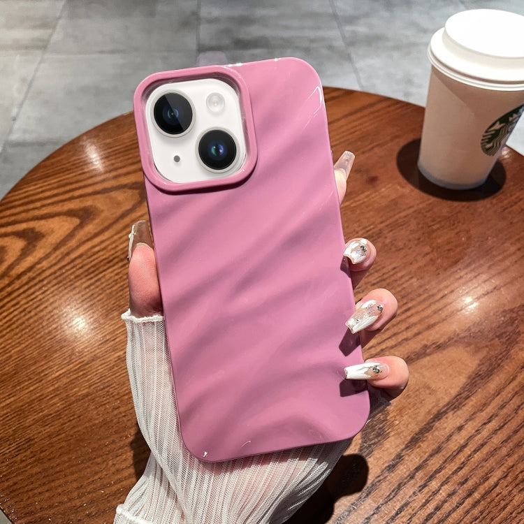 For iPhone 14 /13 Solid Color Wave Texture TPU Phone Case(Taro Purple) - iPhone 14 Cases by buy2fix | Online Shopping UK | buy2fix