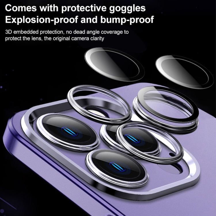 For iPhone 14 Pro Max Frosted Metal Material Phone Case with Lens Protection(Dark Blue) - iPhone 14 Pro Max Cases by buy2fix | Online Shopping UK | buy2fix