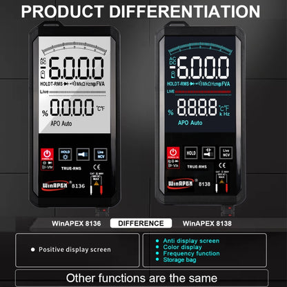 WinAPEX Smart Touch Screen Digital Multimeter, Model:8138 - Digital Multimeter by WinAPEX | Online Shopping UK | buy2fix