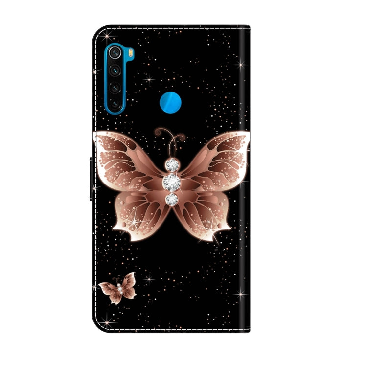 For Xiaomi Redmi Note 8T Crystal 3D Shockproof Protective Leather Phone Case(Pink Diamond Butterfly) - Xiaomi Cases by buy2fix | Online Shopping UK | buy2fix