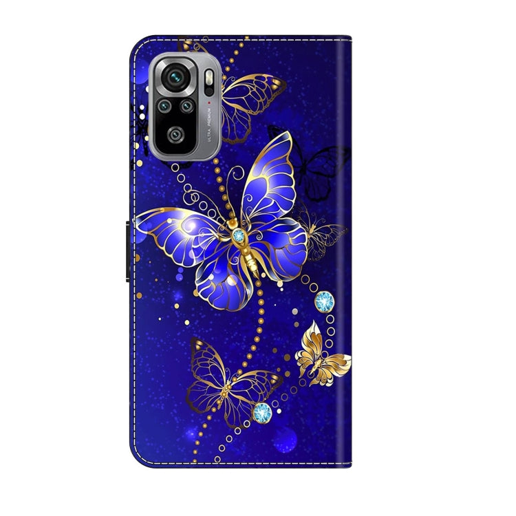 For Xiaomi Redmi Note 10 4G Crystal 3D Shockproof Protective Leather Phone Case(Diamond Butterfly) - Xiaomi Cases by buy2fix | Online Shopping UK | buy2fix