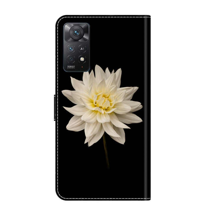For Xiaomi Redmi Note 11 Pro 5G / 4G Global Crystal 3D Shockproof Protective Leather Phone Case(White Flower) - Xiaomi Cases by buy2fix | Online Shopping UK | buy2fix