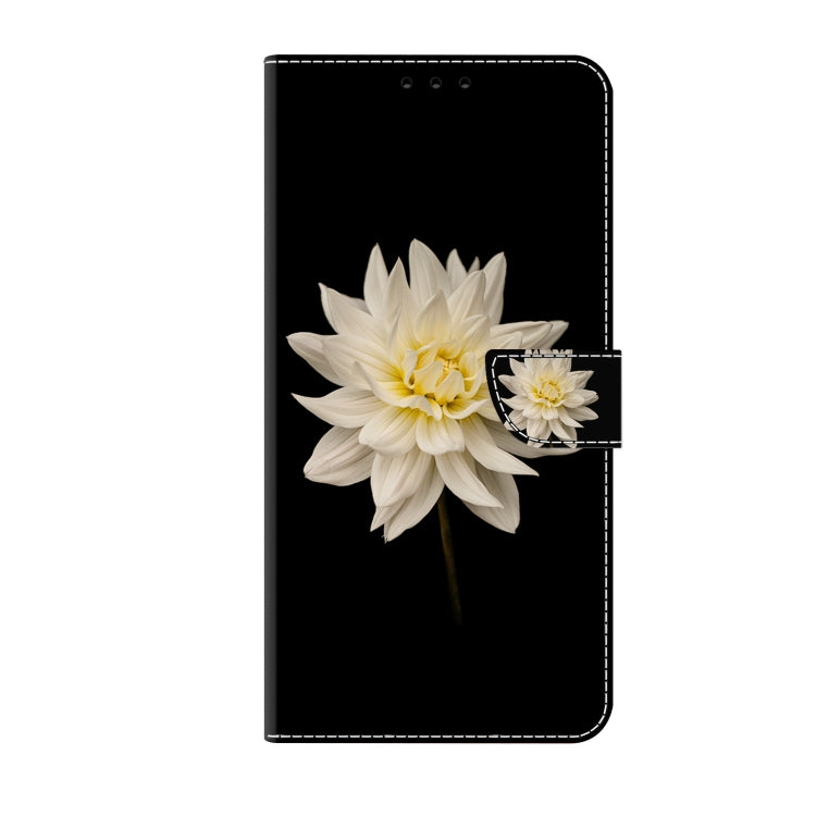 For Xiaomi Redmi Note 11 Global Crystal 3D Shockproof Protective Leather Phone Case(White Flower) - Xiaomi Cases by buy2fix | Online Shopping UK | buy2fix