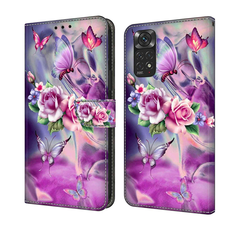For Xiaomi Redmi Note 11 Global Crystal 3D Shockproof Protective Leather Phone Case(Butterfly) - Xiaomi Cases by buy2fix | Online Shopping UK | buy2fix