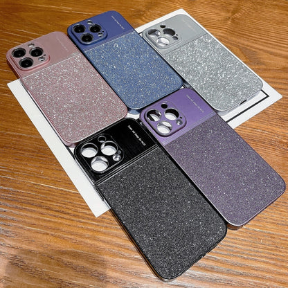 For iPhone 14 Pro Max Metallic Glitter Powder Shockproof Phone Case(Grey) - iPhone 14 Pro Max Cases by buy2fix | Online Shopping UK | buy2fix