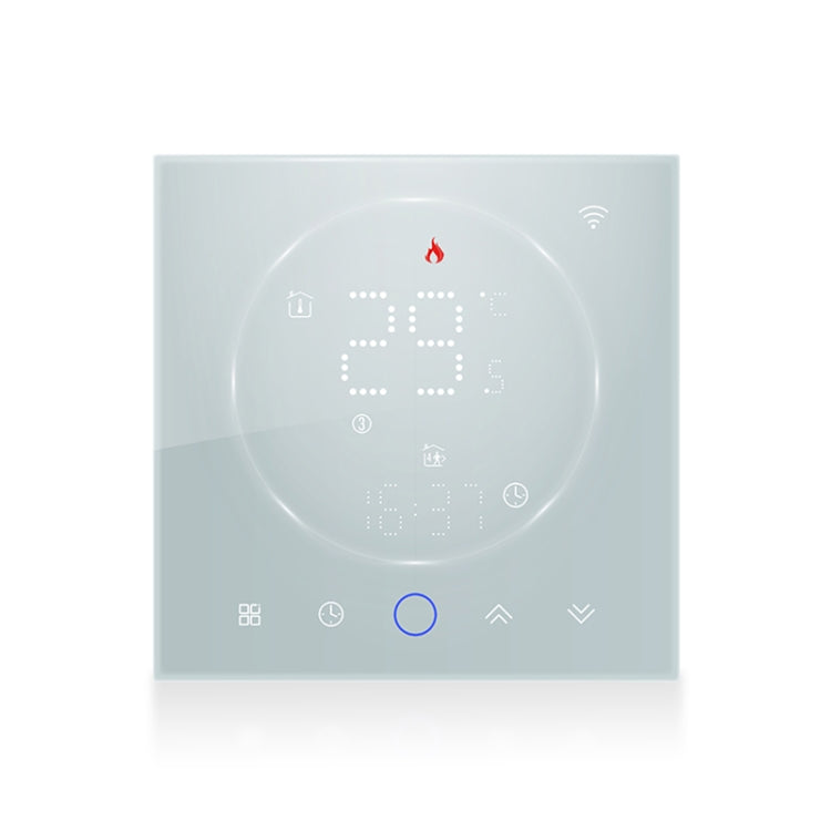 BHT-008GCLW 95-240V AC 5A Smart Home Boiler Heating LED Thermostat With WiFi(White) - Thermostat & Thermometer by buy2fix | Online Shopping UK | buy2fix