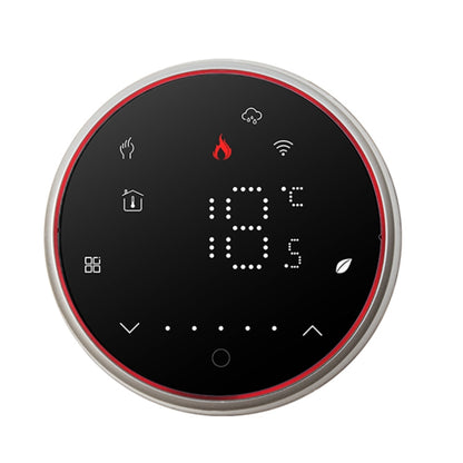 BHT-6001GBLW 95-240V AC 16A Smart Round Thermostat Electric Heating LED Thermostat With WiFi(Black) - Thermostat & Thermometer by buy2fix | Online Shopping UK | buy2fix