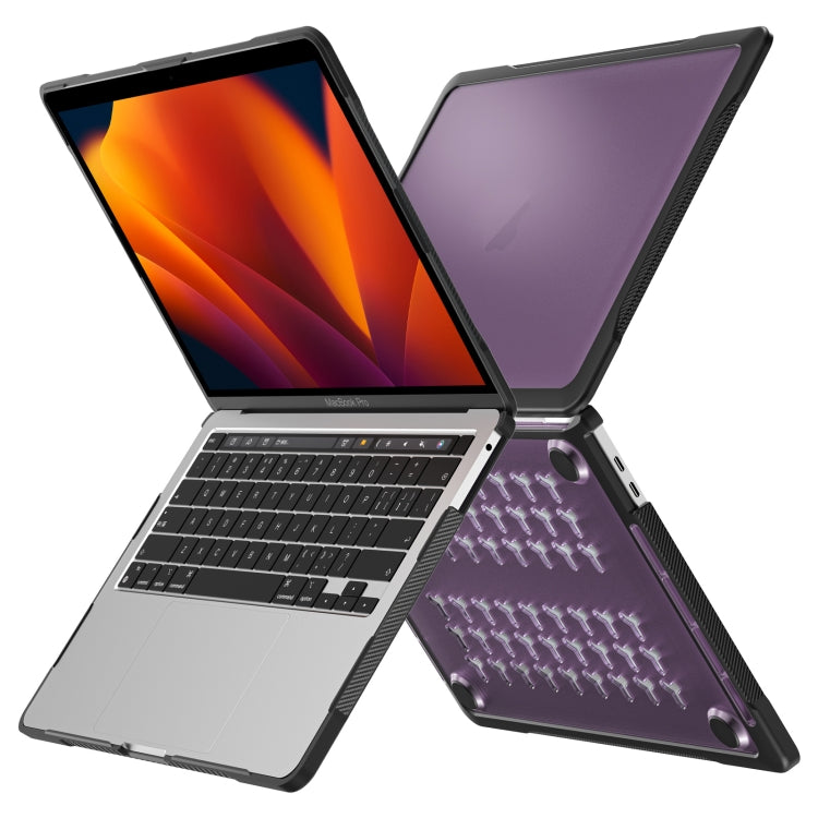 For MacBook Pro 13.3 inch A2338 Translucent Laptop Protective Case(Transparent Purple) - MacBook Pro Cases by buy2fix | Online Shopping UK | buy2fix