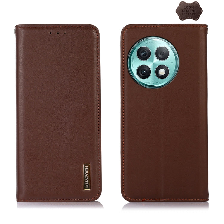 For OnePlus Ace 2 Pro KHAZNEH Nappa Top Layer Cowhide Leather Phone Case(Brown) - OnePlus Cases by buy2fix | Online Shopping UK | buy2fix