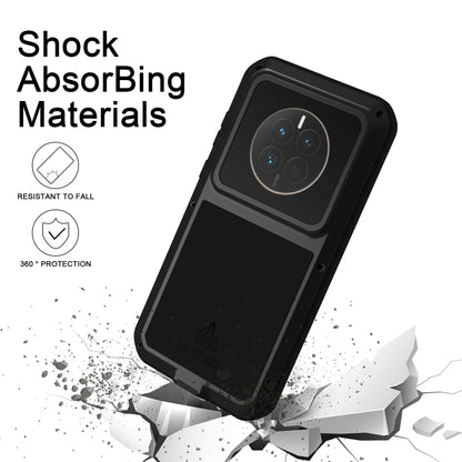 For Huawei Mate 50 Pro LOVE MEI POWERFUL Metal Shockproof Life Waterproof Dustproof Phone Case(Yellow) - Huawei Cases by LOVE MEI | Online Shopping UK | buy2fix