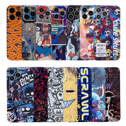 For iPhone 11 Pro Painted Pattern Precise Hole PC Phone Case(Purple Comics) - iPhone 11 Pro Cases by buy2fix | Online Shopping UK | buy2fix