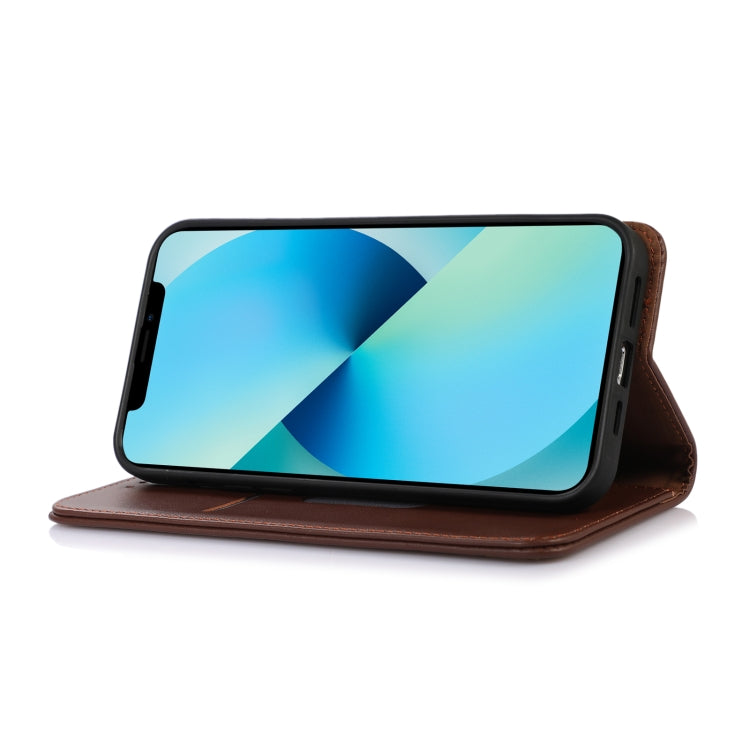 For Huawei Nova 11 Pro / 11 Ultra KHAZNEH Nappa Top Layer Cowhide Leather Phone Case(Brown) - Huawei Cases by buy2fix | Online Shopping UK | buy2fix