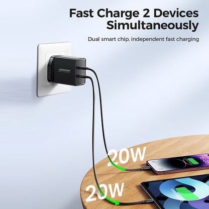 JOYROOM TCF09 40W Dual USB-C / Type-C 2PD Mini Intelligent Fast Charger(UK Plug) - USB Charger by JOYROOM | Online Shopping UK | buy2fix