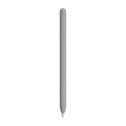 For Apple Pencil 1 LOVE MEI Frosted Leather Texture Silicone Protective Pen Case(Grey) - Pencil Accessories by LOVE MEI | Online Shopping UK | buy2fix