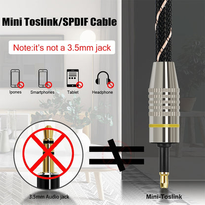 2m EMK OD6.0mm Square Port to Round Port Set-top Box Digital Audio Optical Fiber Connecting Cable - Audio Optical Cables by EMK | Online Shopping UK | buy2fix