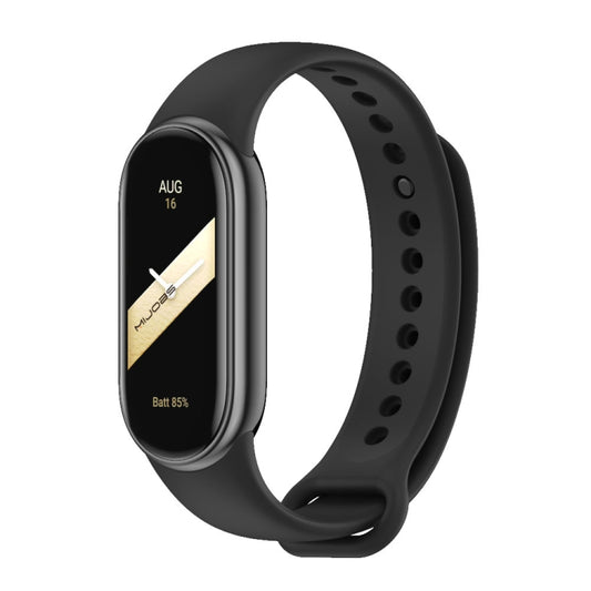 For Xiaomi Mi Band 8 / 9 Mijobs Solid Color Silicone Watch Band(Black) - Watch Bands by MIJOBS | Online Shopping UK | buy2fix